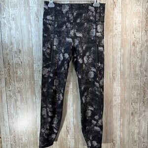 Athleta Rainier Printed Legging Womens M Frozen Floral Grey Athletic‎ Pull On